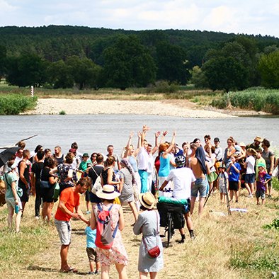 Kunstaktion Ode an die Oder